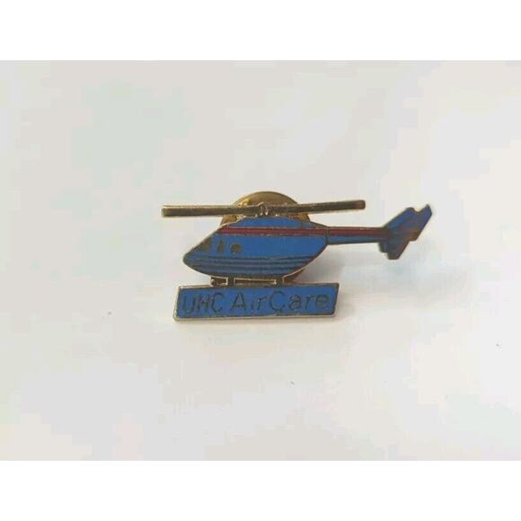 UHC Air Care Team Rescue Medical Helicopter Pin Pinback - Picture 1 of 4
